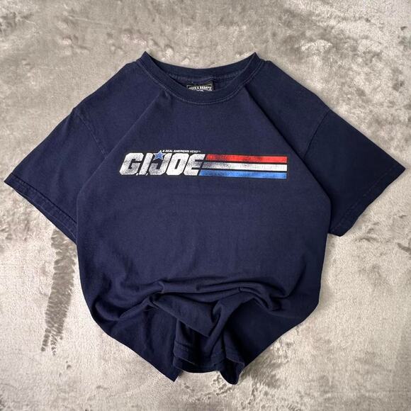 Vintage Y2K G.I.JOE “A Real American Hero” Steve & Barry’s Navy Graphic Tshirt S - Picture 1 of 6